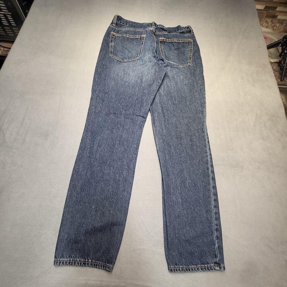 Old Navy Jeans Mens 31x31 Blue Athletic Straight Leg Distressed Denim Stretch - Picture 9 of 10